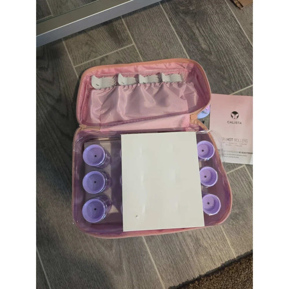 NWT Calista Ion Hot Rollers Short & Medium with Clips and Bag